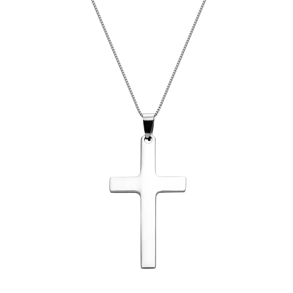 Tarnish Free Stainless Steel Cross Necklace Non-Fading Cross Pendant Hip Hop Jewelry Christian Jewelry for Men and Women