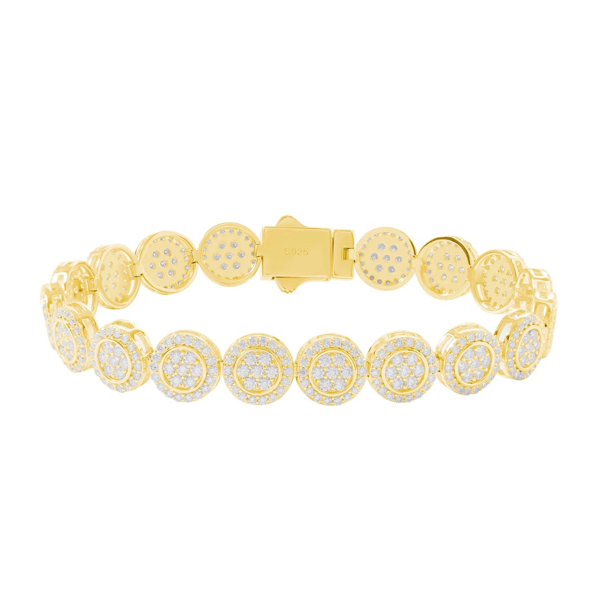 Bling Hip Hop 9mm Moissanite Tennis Chain Bracelet Sterling Silver 925 Pass Diamond Tester Fine Jewelry for Men and Women