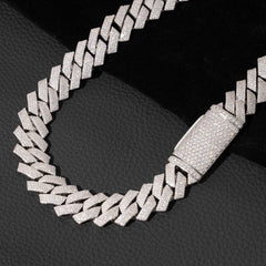 Ice Stone 18mm 4-Row Diamond Cuban Necklace