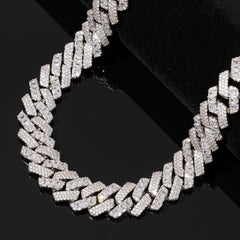 Ice Stone 18mm Mix Style Diamond Cuban Necklace