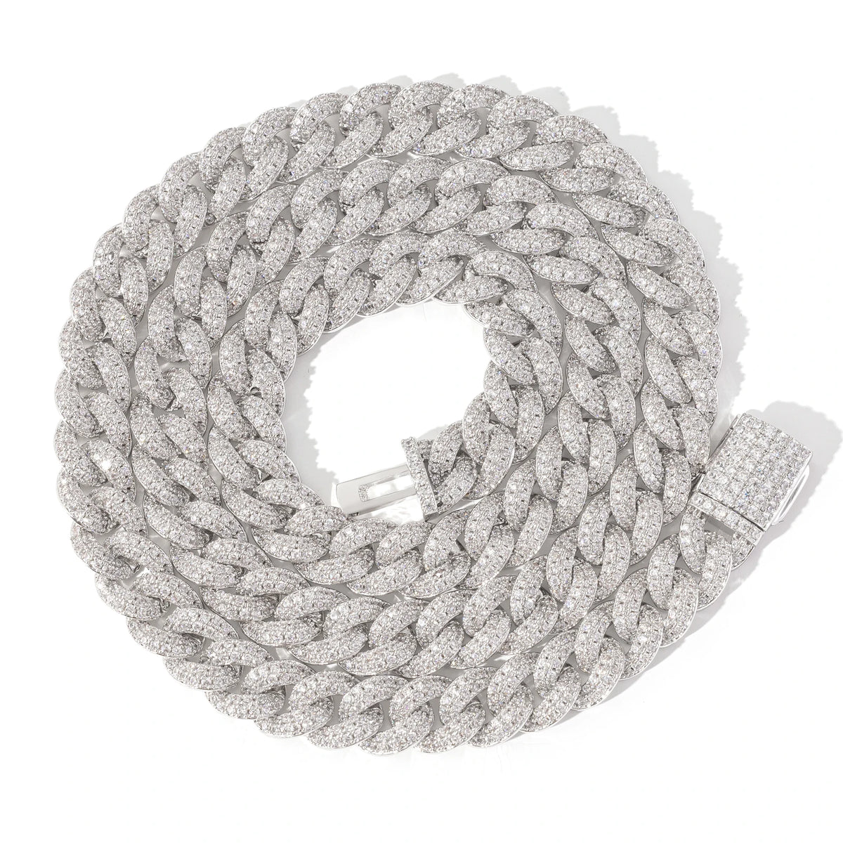 Ice Stone 8mm 2-Row Diamond Cuban Necklace