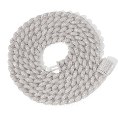 Ice Stone 8mm 2-Row Diamond Cuban Necklace