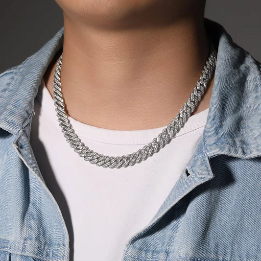 Ice Stone 10mm Diamond Cuban Chain Necklace