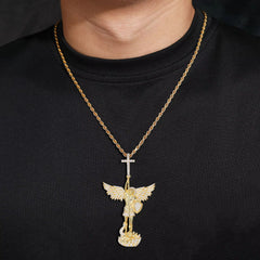 Ice Stone 18K Gold Plated 925 Silver Hip Hop Moissanite Pendant