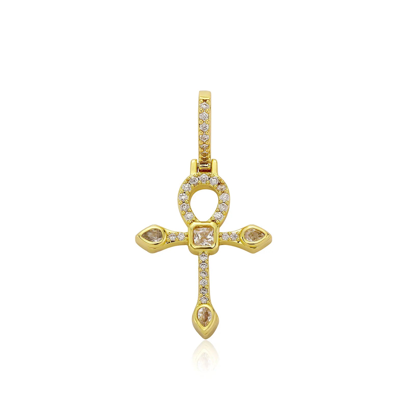 Fine Cross Pave Diamond Pendant Sparkling 5A CZ Cross Pendant Jewelry Hip Hop Cross Pendant Necklace For Women Men Unisex