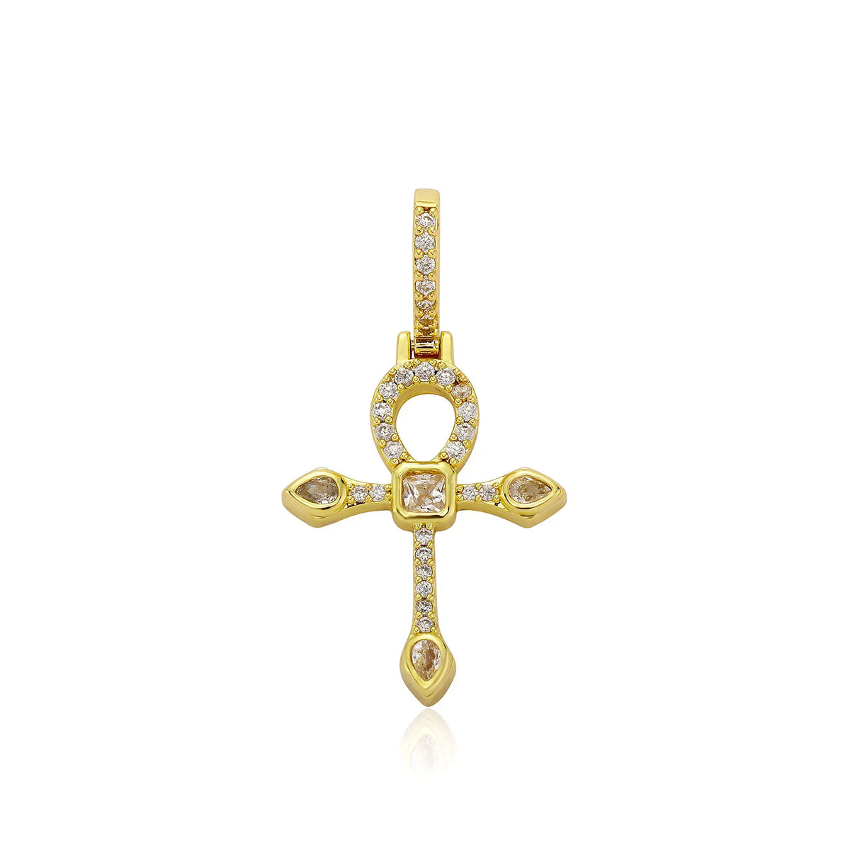 Fine Cross Pave Diamond Pendant Sparkling 5A CZ Cross Pendant Jewelry Hip Hop Cross Pendant Necklace For Women Men Unisex