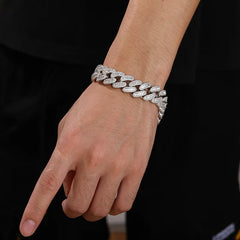 Ice Stone 16mm Iced Out Baguette Cuban Chain