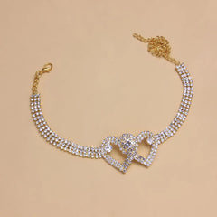 Ice Stone Fashion Cuban Link Anklet Summer Foot Accessories