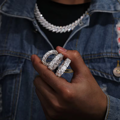 Ice Stone 2ct D Color Moissanite Silver Ring