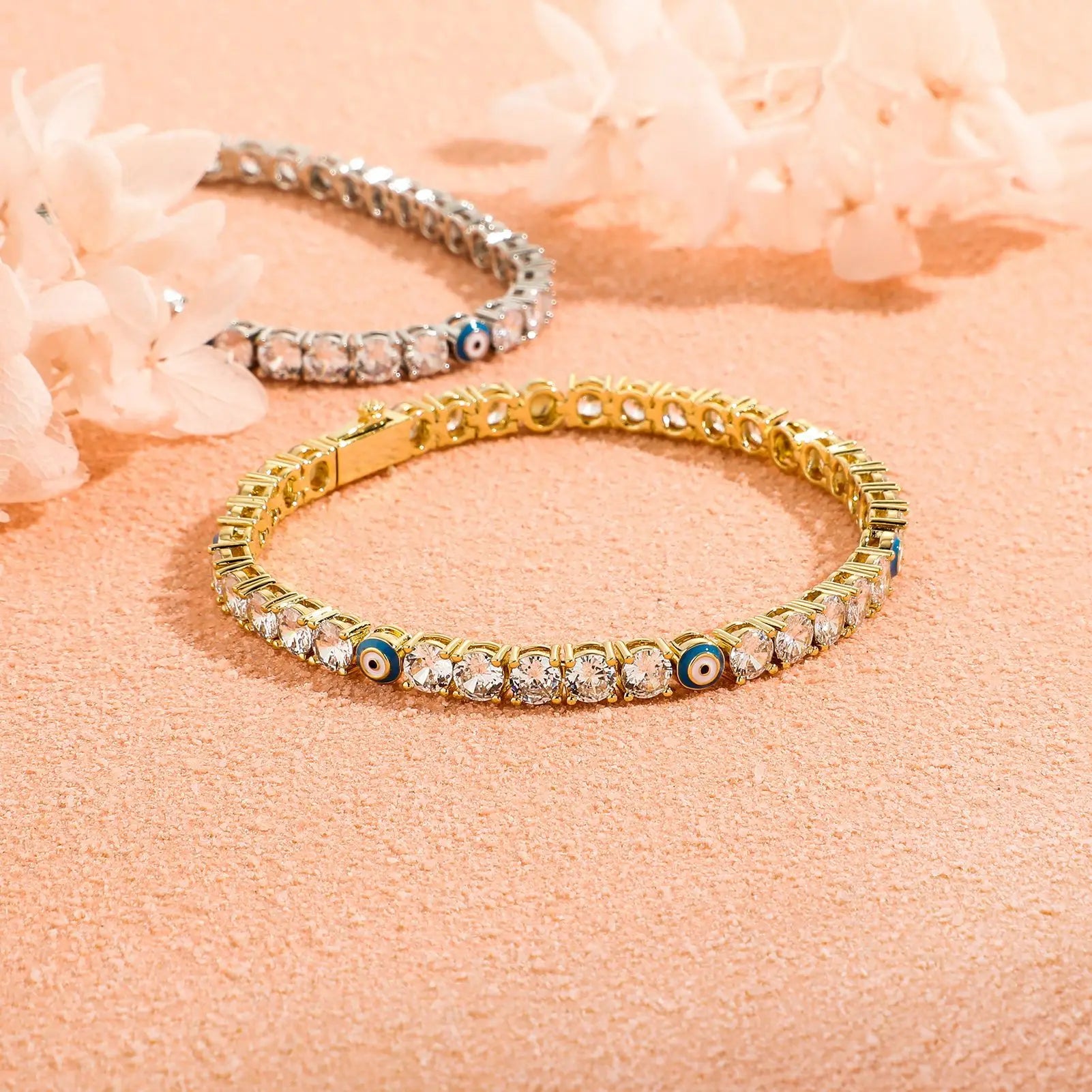 Ice Stone 5mm Evil Eye Iced Bracelet