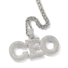 2021 Fashion Hiphop Jewelry Big Name Pendants for Necklace Iced Out Initial Name Necklace AAA CZ Jewelry