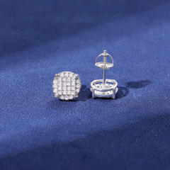 Ice Stone Gold Plated VVS Moissanite Diamond Earrings