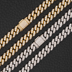 Pass Diamond Tester VVS Moissanite Chain 100% 925 Sterling Silver 8mm Moissanite Cuban Luxury Hip Hop Men Jewelry Women Necklace