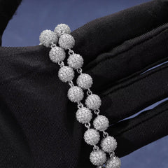 Ice Stone Fashion Bling 10mm Ball Chain Zircon Necklace