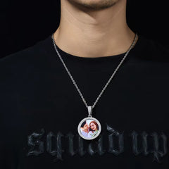 Ice Stone Rapper S925 Silver VVS D Moissanite Two Rows Pendant