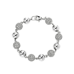 Ice Stone 6mm 8mm Punk Style Ball Bracelet