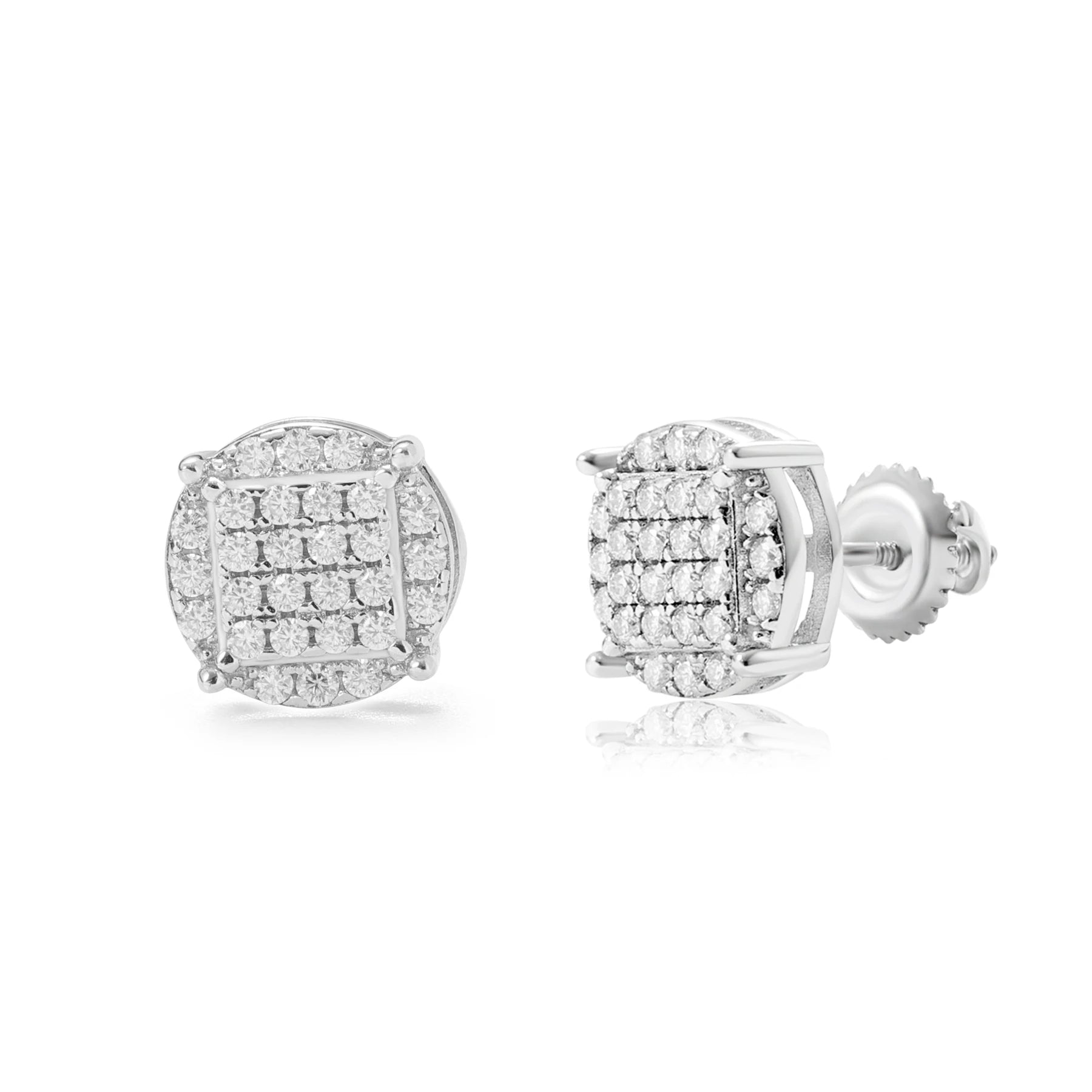 Luxury Stud Earrings Gold Plated 925 Sterling Silver VVS Moissanite Diamond Earrings With GRA Certificate Pass Diamond Tester