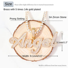 Ice Stone Brush Font Baguette Heart Tennis Necklace