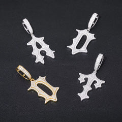 Ice Stone New Custom Letter 925 Silver VVS Moissanite Pendant