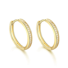 Ice Stone Wholesale 18mm 925 Silver Diamond Vintage Hoop Earrings