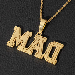 TOP ICY Double Layer Baguette Name Necklace Personalized Brass 18K Gold Plated 3A CZ Custom Pendant Hip Hop Jewelry Men
