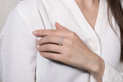 Ice Stone Moissanite Iced Wedding Engagement Rings