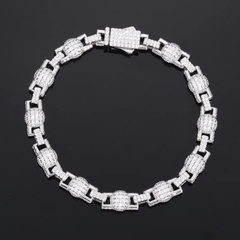 Ice Stone 14K Gold Iced Moissanite Cuban Chain