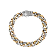 Ice Stone 9mm 14mm Mixed Color Cuban Bracelet