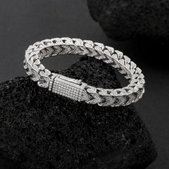 Ice Stone 8mm V-Shape CZ Cuban Necklace