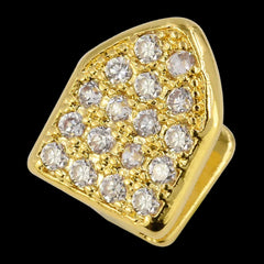 Hip Hop Gold Single Grillz Top & Bottom Teeth Grills Dental Vampire Teeth Caps Halloween Tooth Jewelry Party