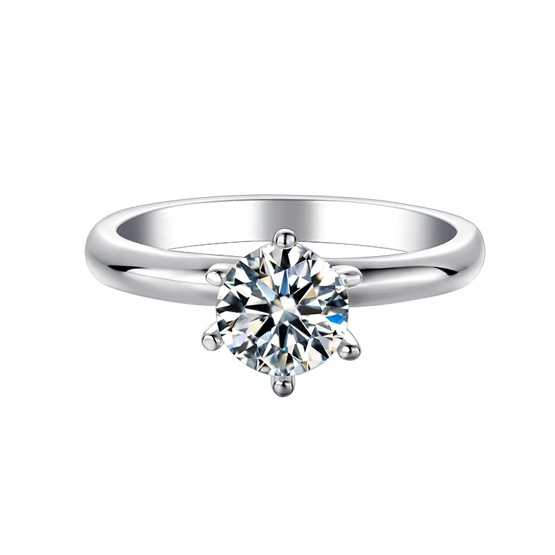 14K White Gold Wedding Band Engagement Ring Moisssanite Jewelry Diamond Ring for Women