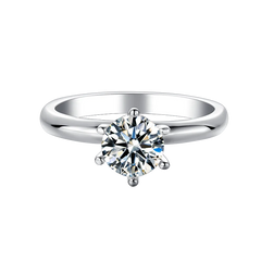 14K White Gold Wedding Band Engagement Ring Moisssanite Jewelry Diamond Ring for Women