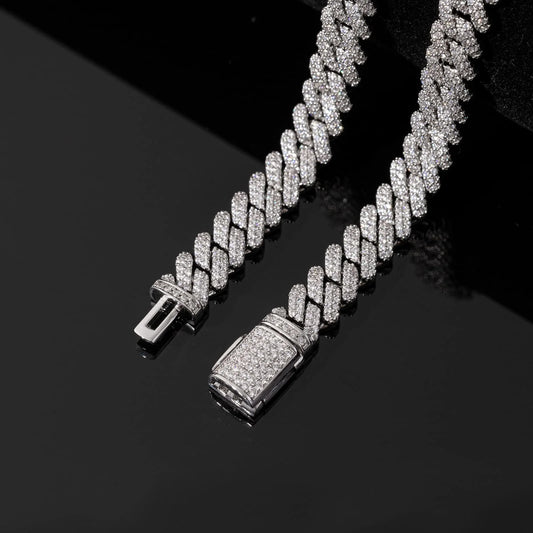 Ice Stone 9mm 2-Row Diamond Cuban Necklace