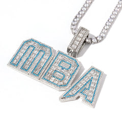 Hip Hop Fashion Personalized Jewelry Diamond Letter Pendant Iced Out Custom Name Pendant Necklaces for Jewelry Making
