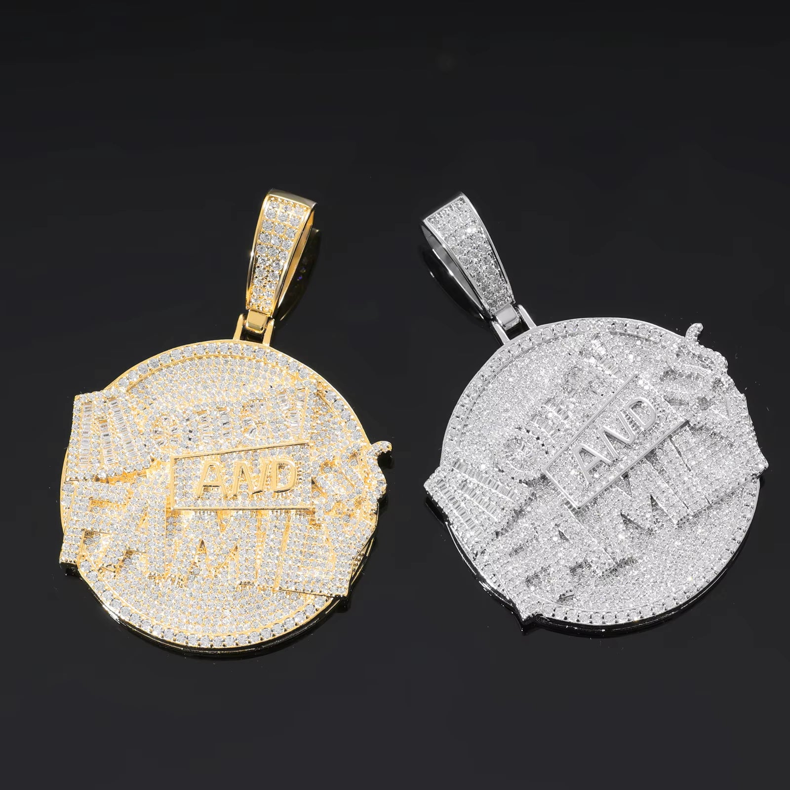 Ice Stone Hip Hop Gold Plated Rapper 5A Diamond Cuban Pendant