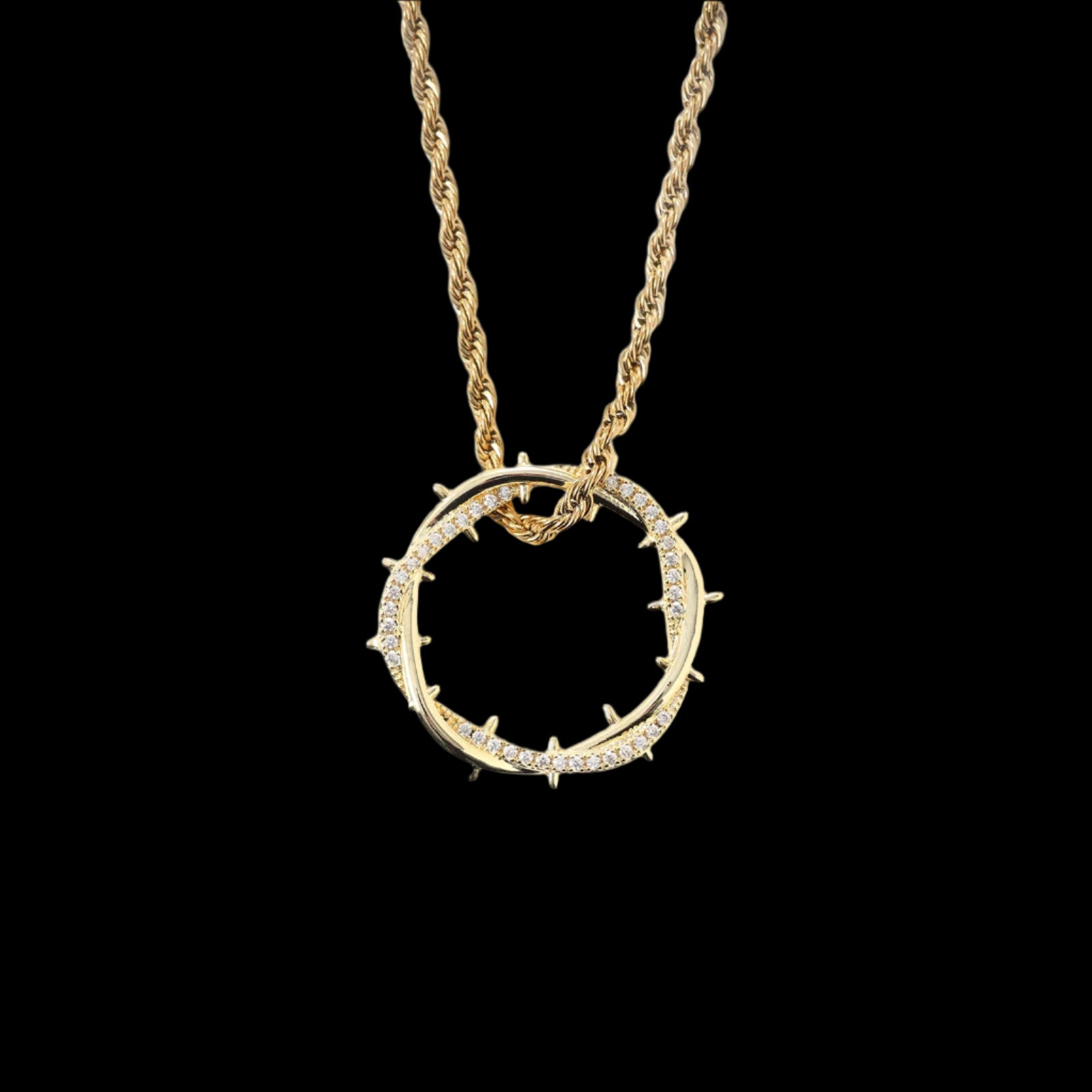 Ice Stone New Design Iced Out 5A Zircon Circle Pendant