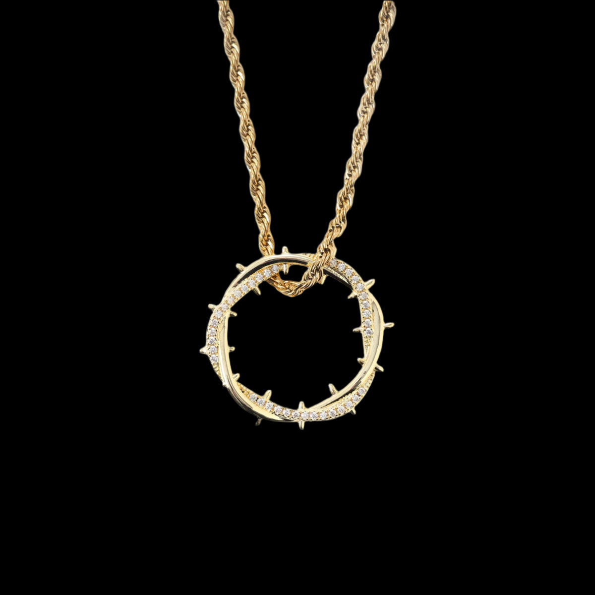 Ice Stone New Design Iced Out 5A Zircon Circle Pendant