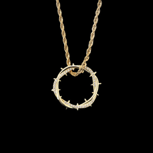 Ice Stone New Design Iced Out 5A Zircon Circle Pendant