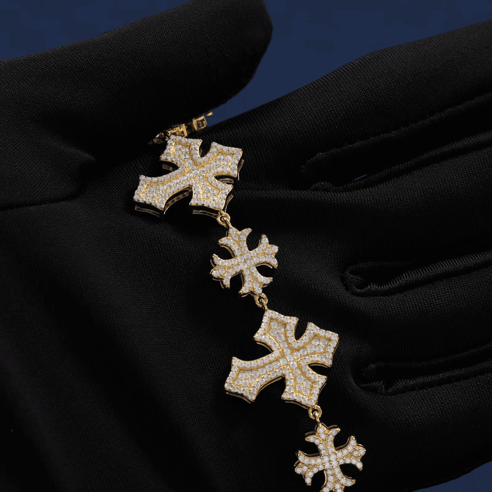 Ice Stone 22mm VVS Moissanite Cross Tennis Bracelet