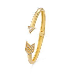 Exquisite Creative VVS D Moissanite Diamond Bangle Trendy 925 Sterling Silver Arrow Bracelet Jewelry Fashion Accessories Gift