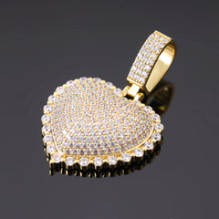 Ice Stone Hot Sale 5A CZ Iced Out Love Heart Pendant