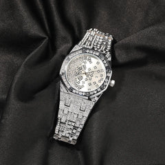 Ice Stone 2025 Hot Selling Hexagon Rhinestone Iced Out Hip Hop Watch
