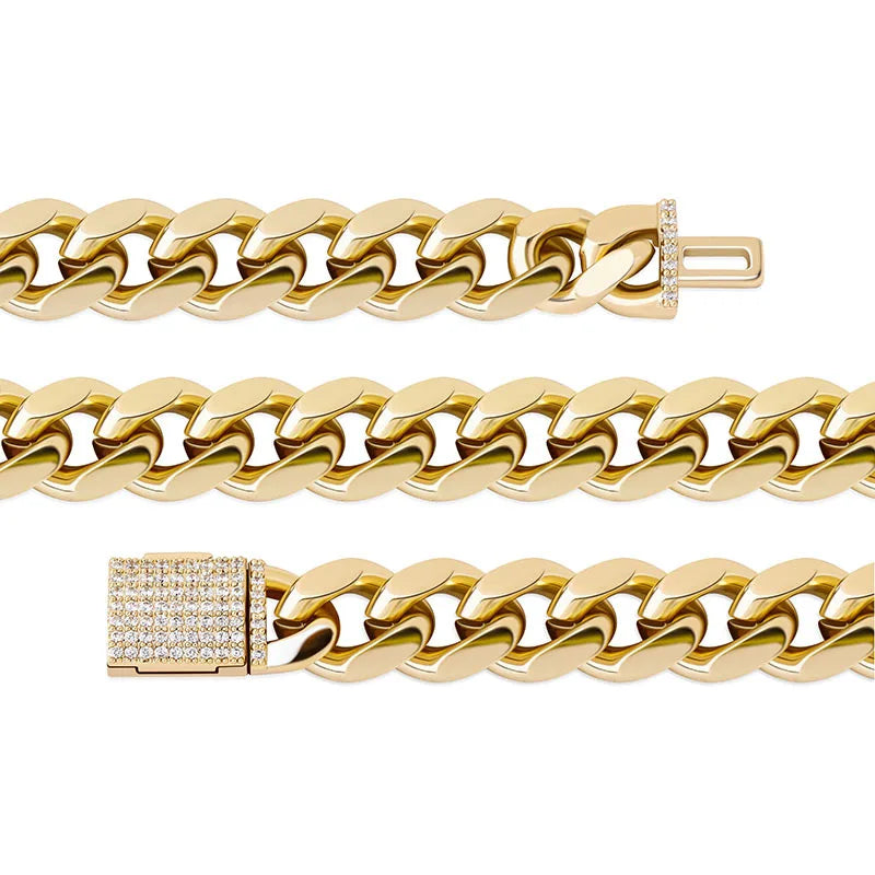 Men's Bracelets Silver gold brass 18k gold plated Curb Cuban Link Chain Bracelets For Men Women Wholesale Jewelry Gift