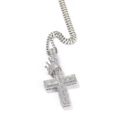 Hip Hop Fashion Silver Gold Pendant Crown Cross Pendants for Necklace Hip Hop Pendant