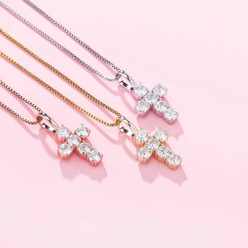 925 silver pendant never fade necklace women jewelry silver cross pendant  for religion catholic gifts jesus cross necklace