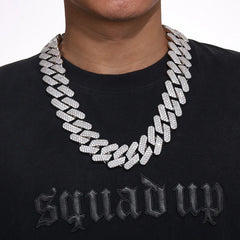 Ice Stone 30mm Prong Diamond Cuban Necklace