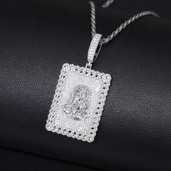 Ice Stone 925 Silver Micro Pave VVS D Moissanite Jesus Pendant