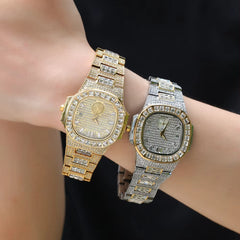 Ice Stone Hot Sale Square Zircon Hip Hop Quartz Watch