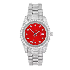 Ice Stone New Hip Hop Gold Plated Stainless Steel Quartz Watch