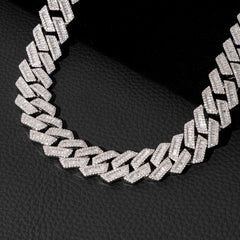 Ice Stone 18mm Iced Diamond Cuban Necklace